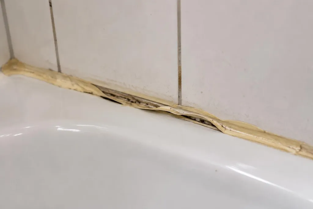 Kitbedrijf Rhenen – loslatende kit naast het bad
